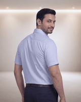 Orian 3056 D Sky Blue Mens Half Sleeves Shirt