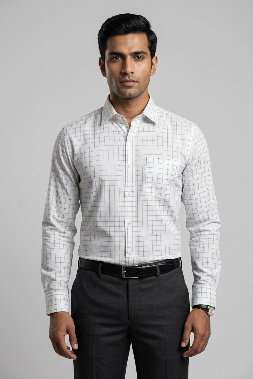 Mens Black-4 Prince 1 Full Sleeves Shirt