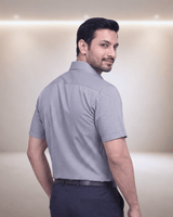 Rg 2934 Grey Mens Half Sleeves Shirt
