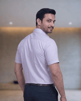 Rg 2940 Lilac Mens Half Sleeves Shirt