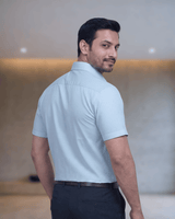 Rg 2942 Turq Blue Mens Half Sleeves Shirt