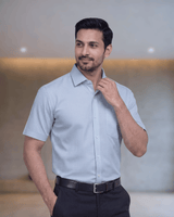 Rg 2942 Turq Blue Mens Half Sleeves Shirt