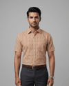 Rg 3302 Rust Mens Half Sleeves Shirt