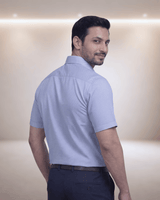 Rg 3393 Blue Mens Half Sleeves Shirt