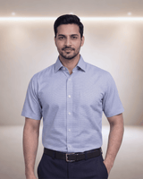 Rg 3393 Blue Mens Half Sleeves Shirt