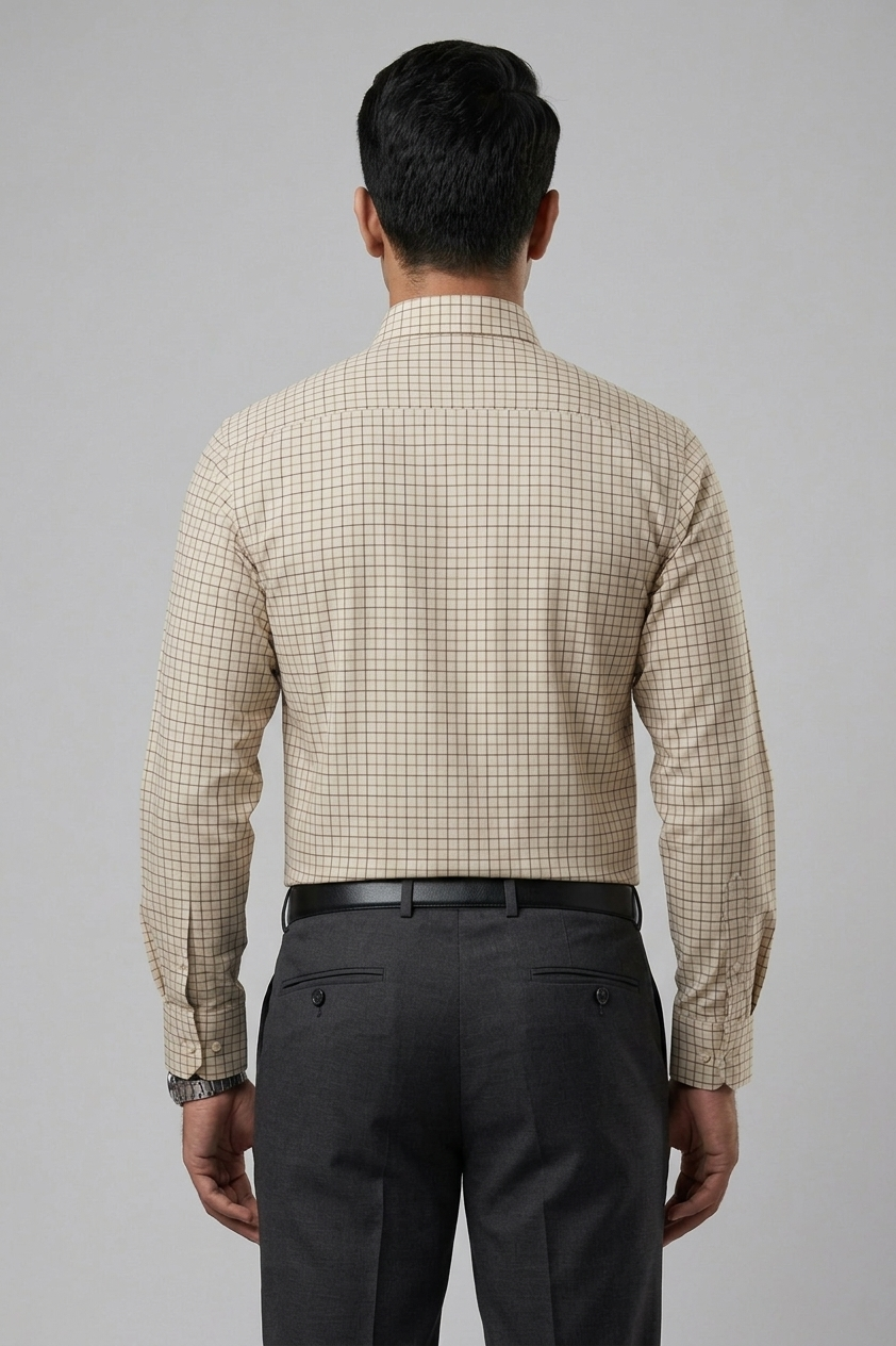 Mens Brown Rs 0038 Full Sleeves Shirt
