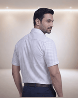 Rs 0104 B White Mens Half Sleeves Shirt