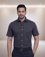 Rs 0956 Navy Blue Mens Half Sleeves Shirt