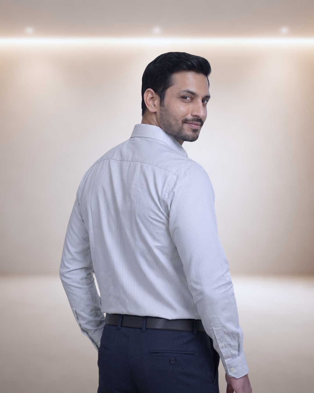 Mens Grey-3 Rs 1103 Full Sleeves Shirt