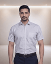 Rs 1103 Grey Mens Half Sleeves Shirt