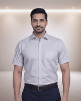 Rs 1103 Grey Mens Half Sleeves Shirt