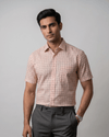 Rs 1515 Orange Mens Half Sleeves Shirt
