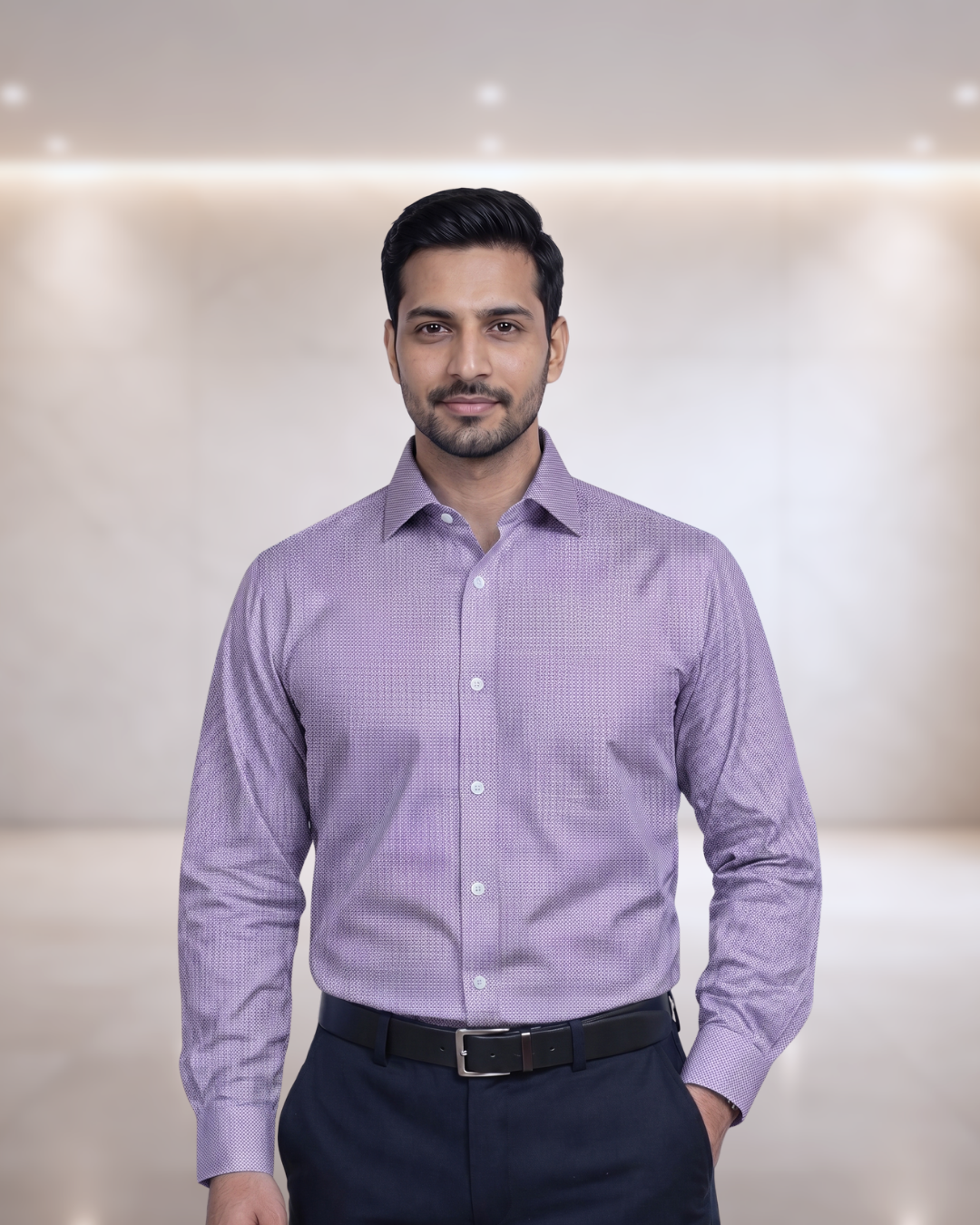 Mens Purple-1 Rs 2988 Full Sleeves Shirt