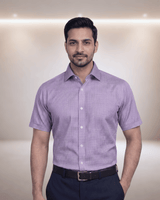 Rs 2988 Purple Mens Half Sleeves Shirt