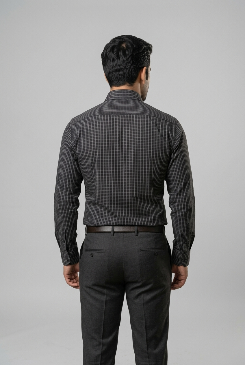 Mens Black Rs 3296 Full Sleeves Shirt