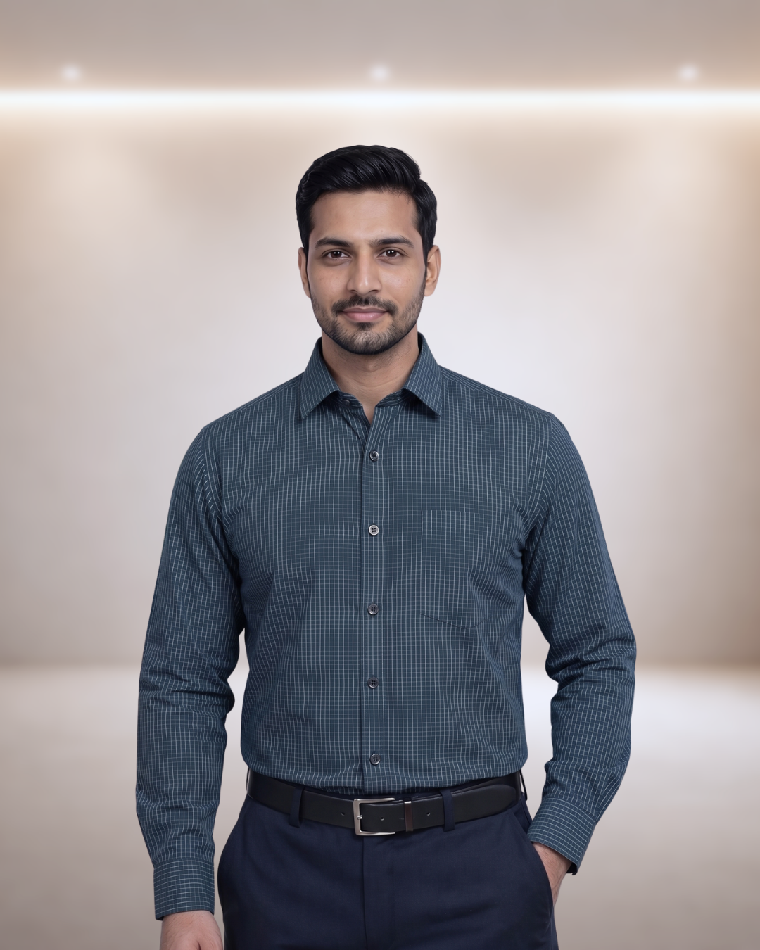 Mens Green Rs 3296 Full Sleeves Shirt