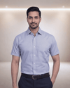 Rs 3393 Blue Mens Half Sleeves Shirt