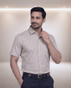 Rs 5933 Brown Mens Half Sleeves Shirt