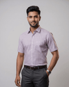 Rs 6173 Purple Mens Half Sleeves Shirt