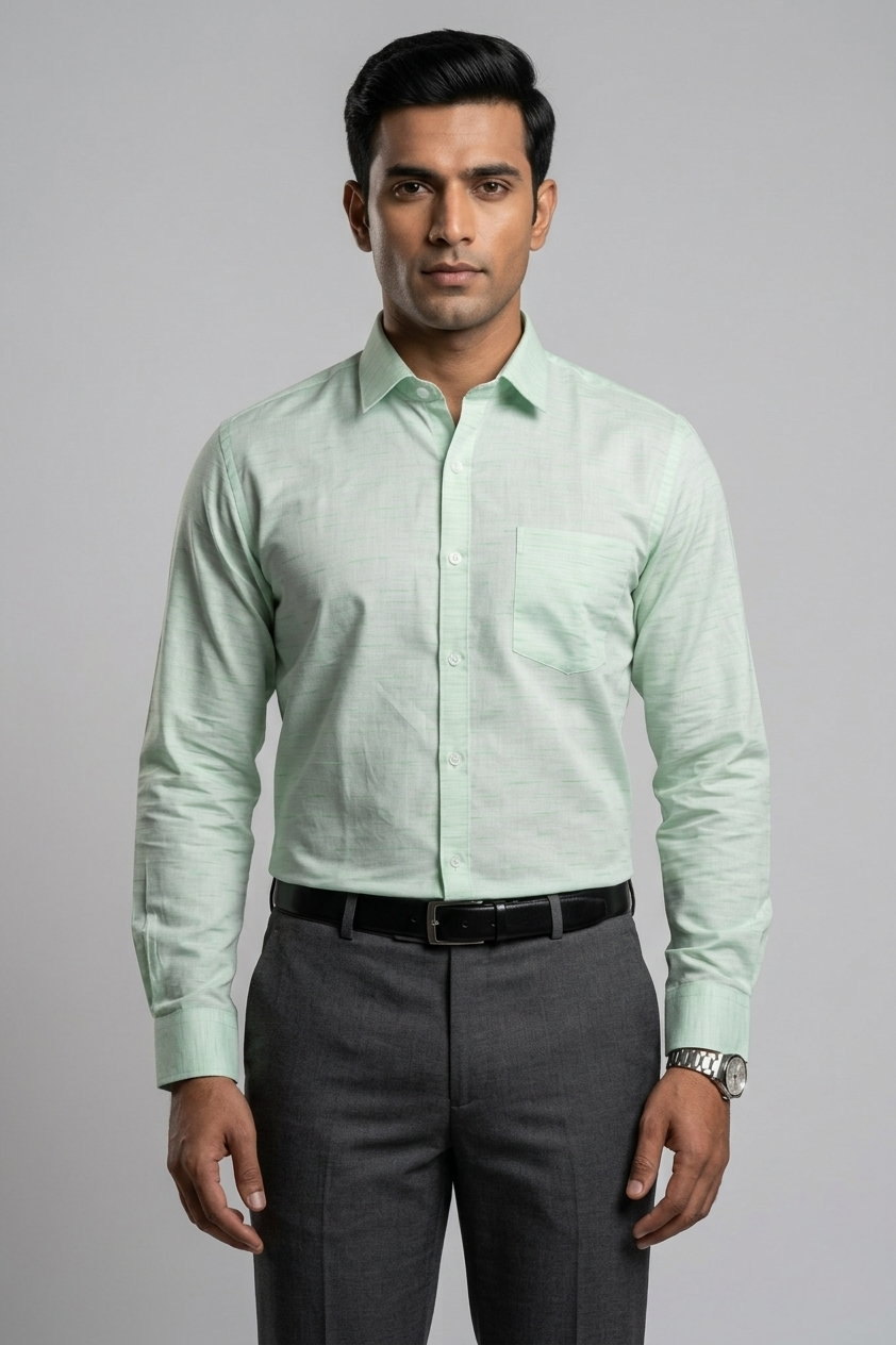 Mens Green Rs 6189 Full Sleeves Shirt