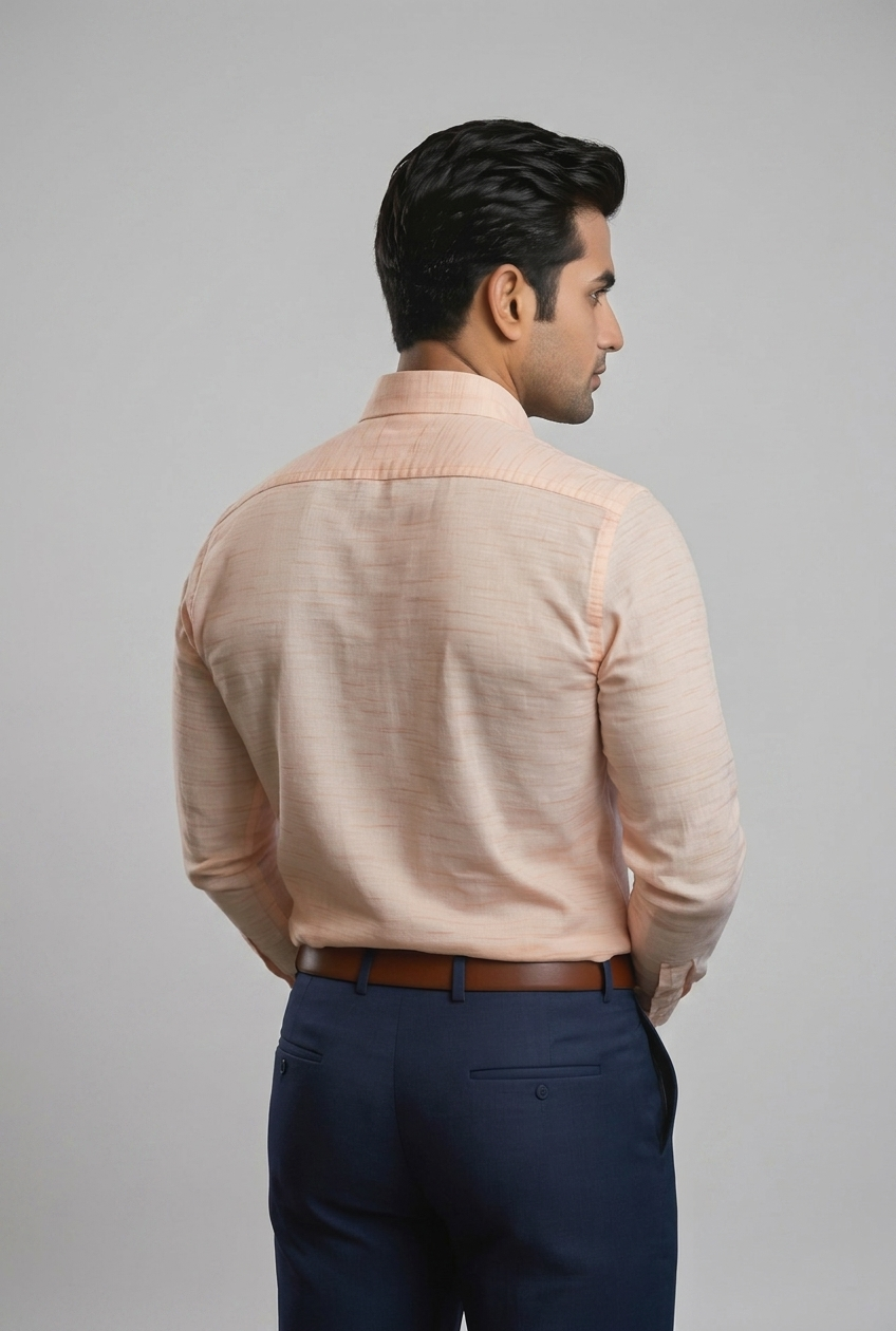 Mens Orange Rs 6189 Full Sleeves Shirt