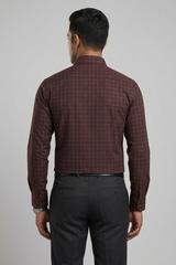 Mens Maroon Rs 6539 Full Sleeves Shirt