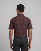 Rs 6539 Maroon Mens Half Sleeves Shirt