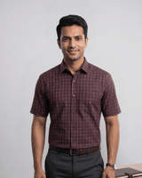 Rs 6540 Wine Mens Half Sleeves Shirt