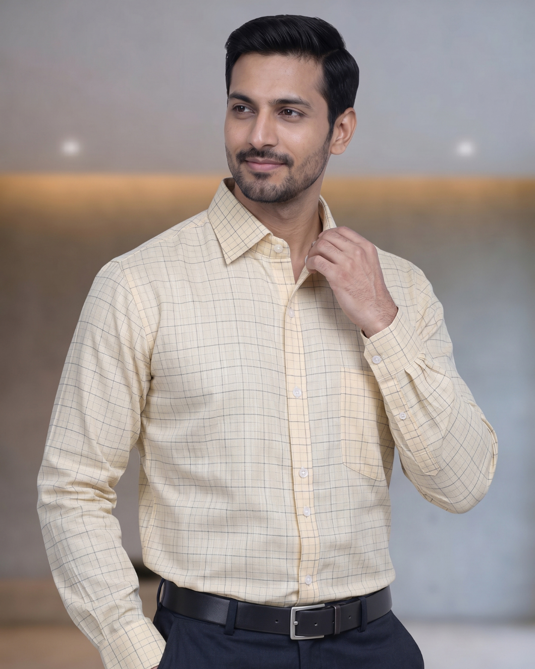 Mens Yellow Rs 6578 Full Sleeves Shirt