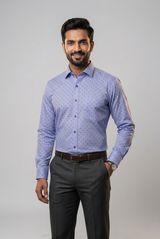 Mens Sky Blue-3 Rs 97498 Full Sleeves Shirt