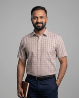Rs 97509 Beige Mens Half Sleeves Shirt