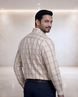 Mens Cream-2 SAK72014 D Full Sleeves Shirt