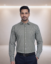 Mens Green Stk-003 Full Sleeves Shirt