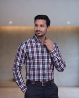 Mens Navy Blue Stk-005 Full Sleeves Shirt