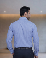 Mens Blue Stk-029 Full Sleeves Shirt